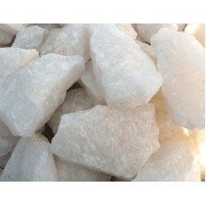Камни. Белый кварц "Жаркий лед" обвалованный. 10 кг.